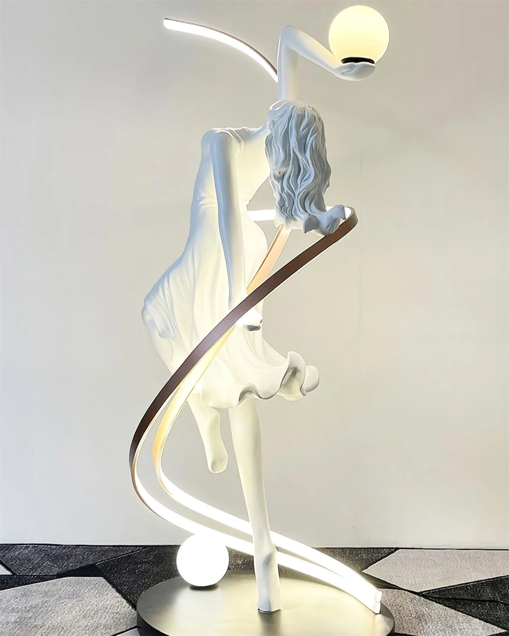MISHA Goddess Statue Floor Lamp