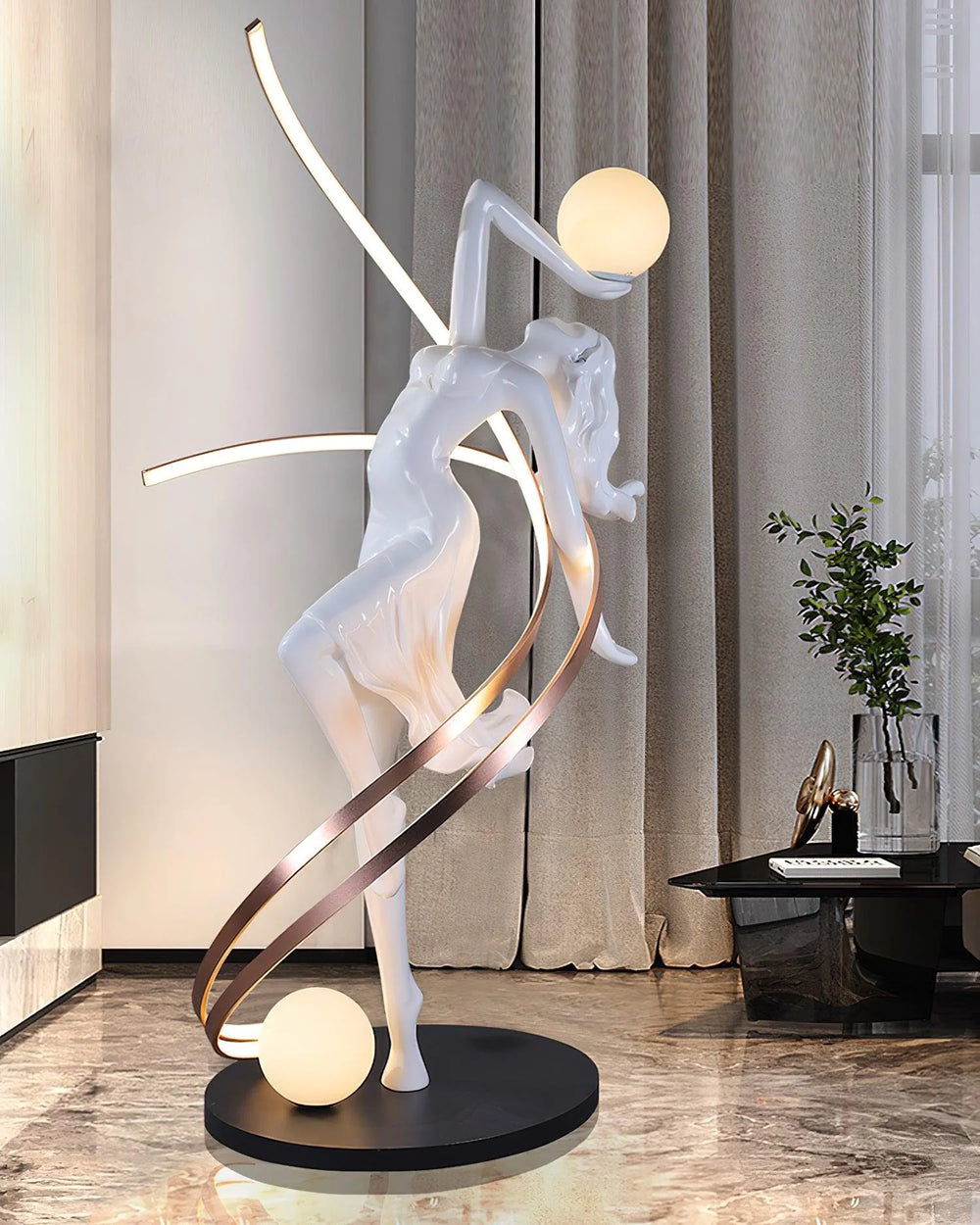 MISHA Goddess Statue Floor Lamp
