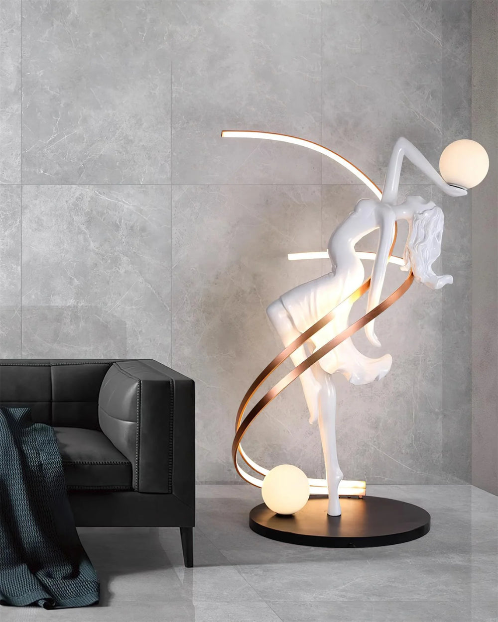 MISHA Goddess Statue Floor Lamp