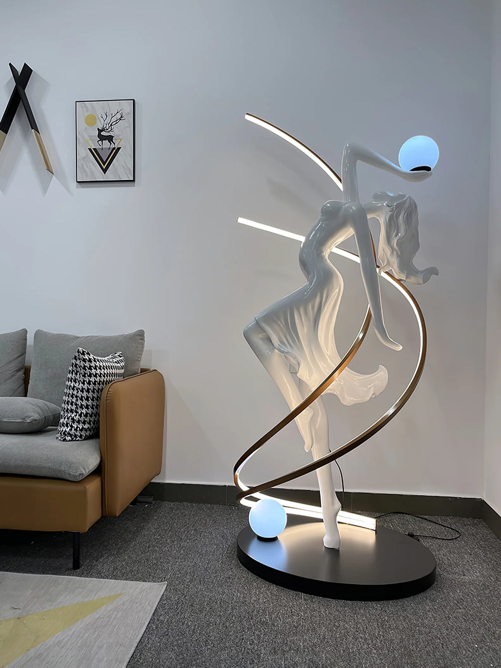 MISHA Goddess Statue Floor Lamp