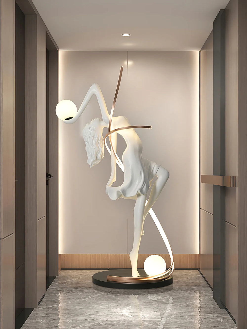 MISHA Goddess Statue Floor Lamp