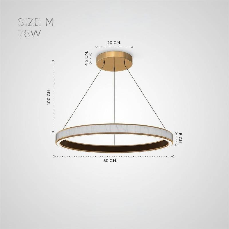 BENJAM Ring Chandeliers and Lighting Combo Size S+M+L