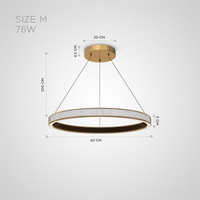 BENJAM Ring Chandeliers and Lighting Combo Size S+M+L