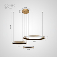 BENJAM Ring Chandeliers and Lighting Combo Size S+M+L