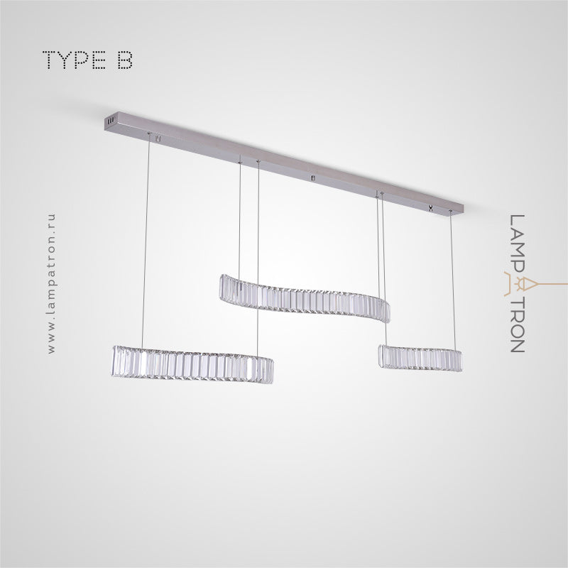 BERTOLDA TRIO Long lighting fixture