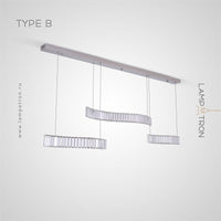 BERTOLDA TRIO Long lighting fixture