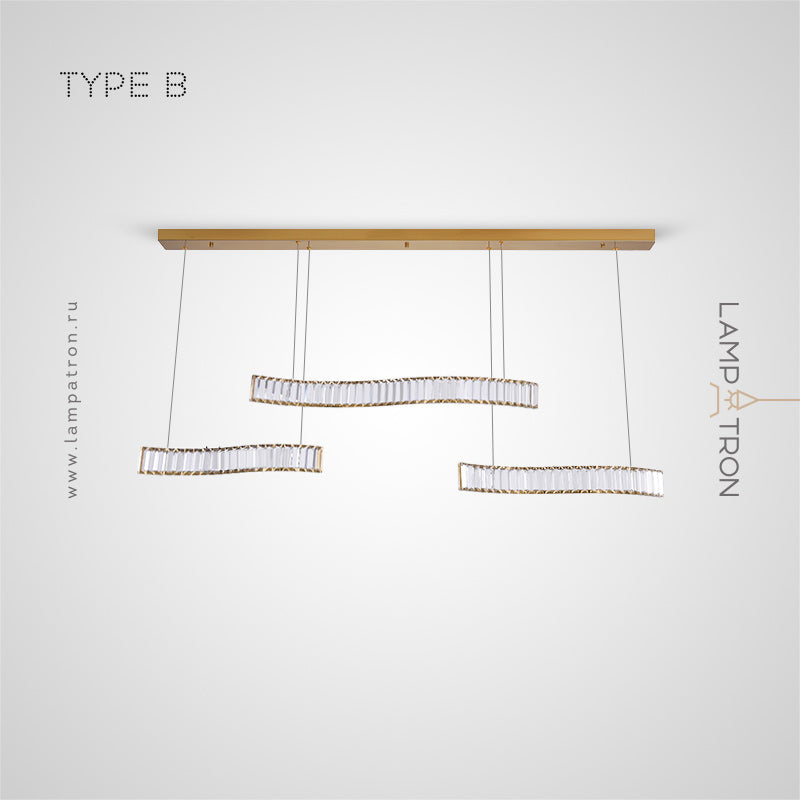 BERTOLDA TRIO Long lighting fixture