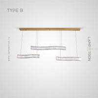 BERTOLDA TRIO Long lighting fixture