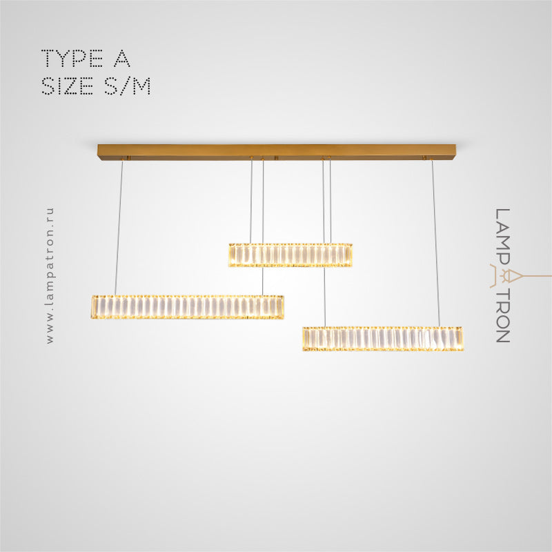 BERTOLDA TRIO Long lighting fixture