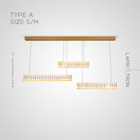 BERTOLDA TRIO Long lighting fixture