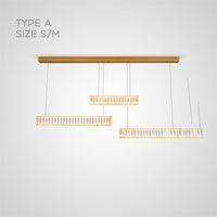 BERTOLDA TRIO Long lighting fixture