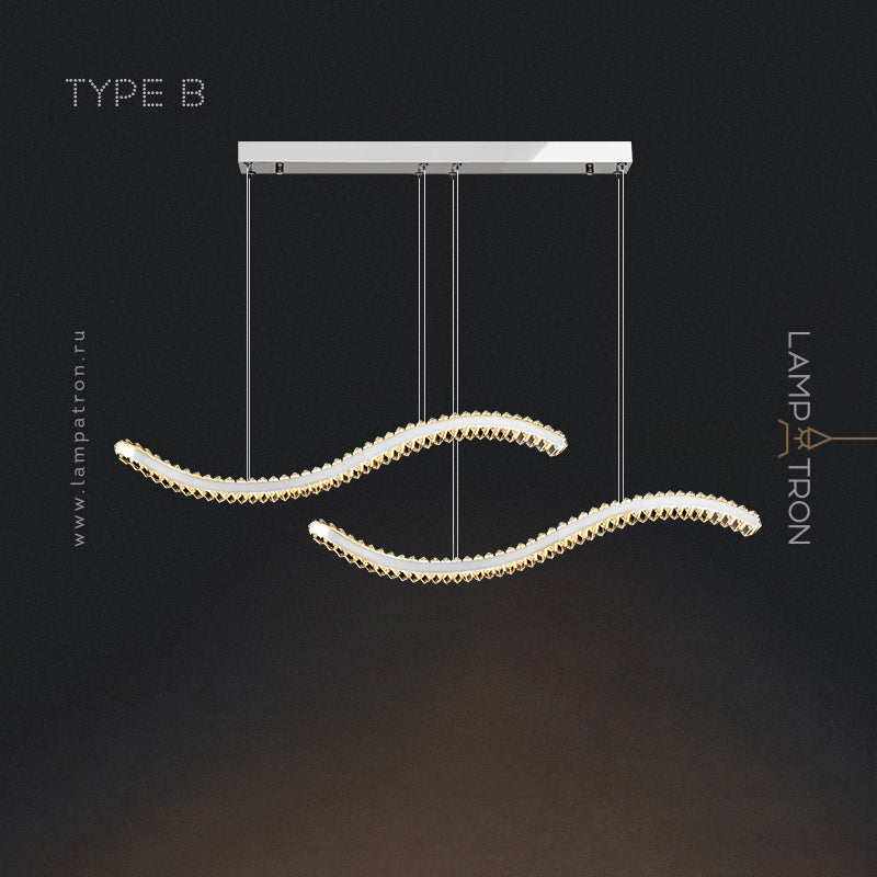 BERTOLDA W DUO Long lighting fixture