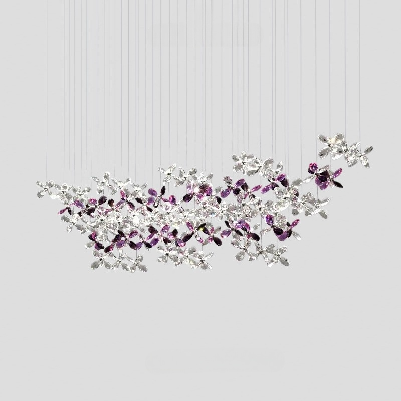 CHARA AMETHYST long chandelier