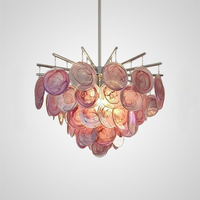 FROST COLOR Chandelier, Pink.