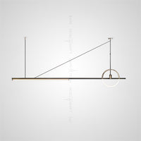 ZODIAC Long lighting fixture