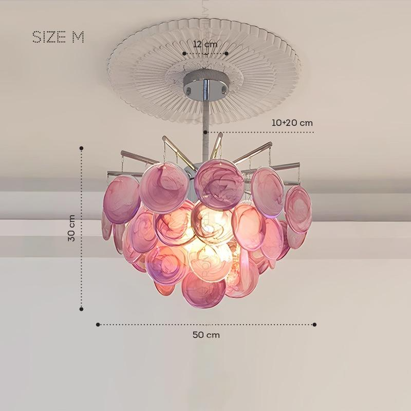 FROST COLOR Chandelier, Pink.