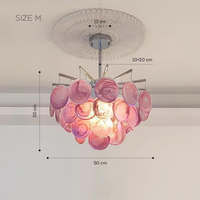 FROST COLOR Chandelier, Pink.