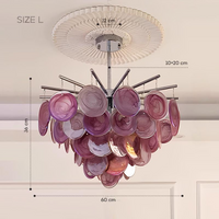 FROST COLOR Chandelier, Pink.