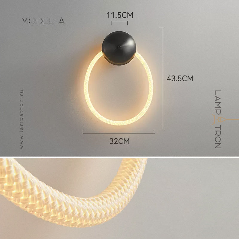GLORIFY OPTIC LOOP Wall light fixture
