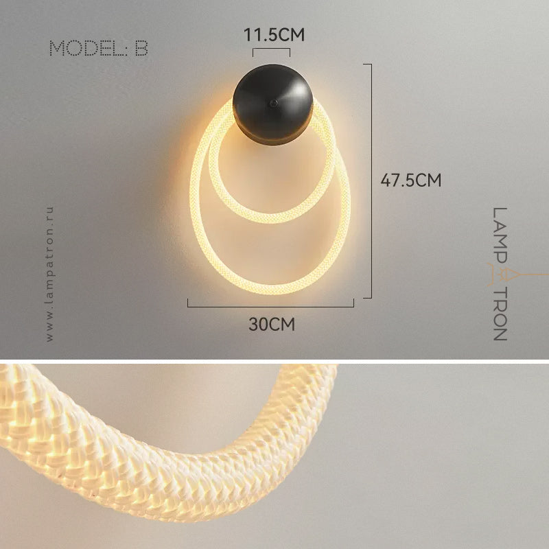 GLORIFY OPTIC LOOP Wall light fixture