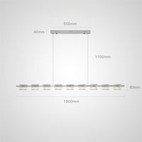 NICOLETTA CHROME L Long lighting fixture