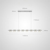 NICOLETTA CHROME L Long lighting fixture