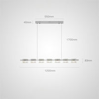 NICOLETTA CHROME L Long lighting fixture