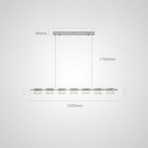 NICOLETTA CHROME L Long lighting fixture