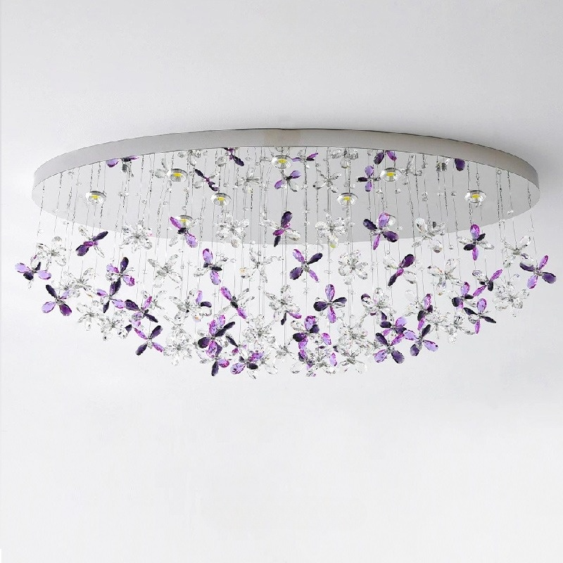 CHARA AMETHYST long chandelier
