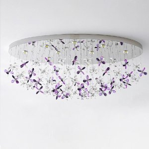 CHARA AMETHYST long chandelier