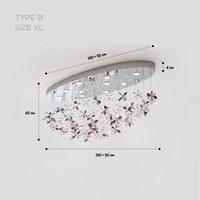 CHARA AMETHYST long chandelier