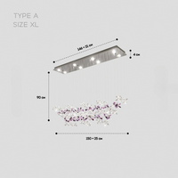 CHARA AMETHYST long chandelier