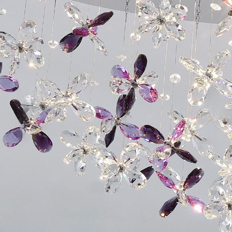 CHARA AMETHYST long chandelier