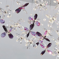 CHARA AMETHYST long chandelier