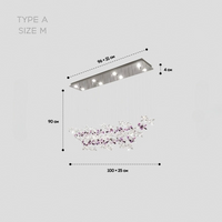 CHARA AMETHYST long chandelier