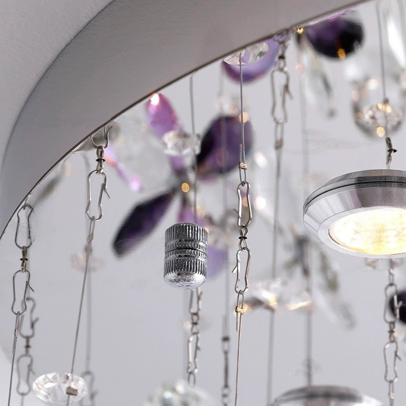 CHARA AMETHYST long chandelier
