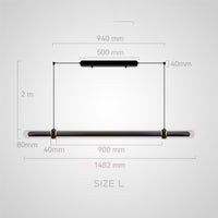 TIME TUNNEL Long lighting fixture