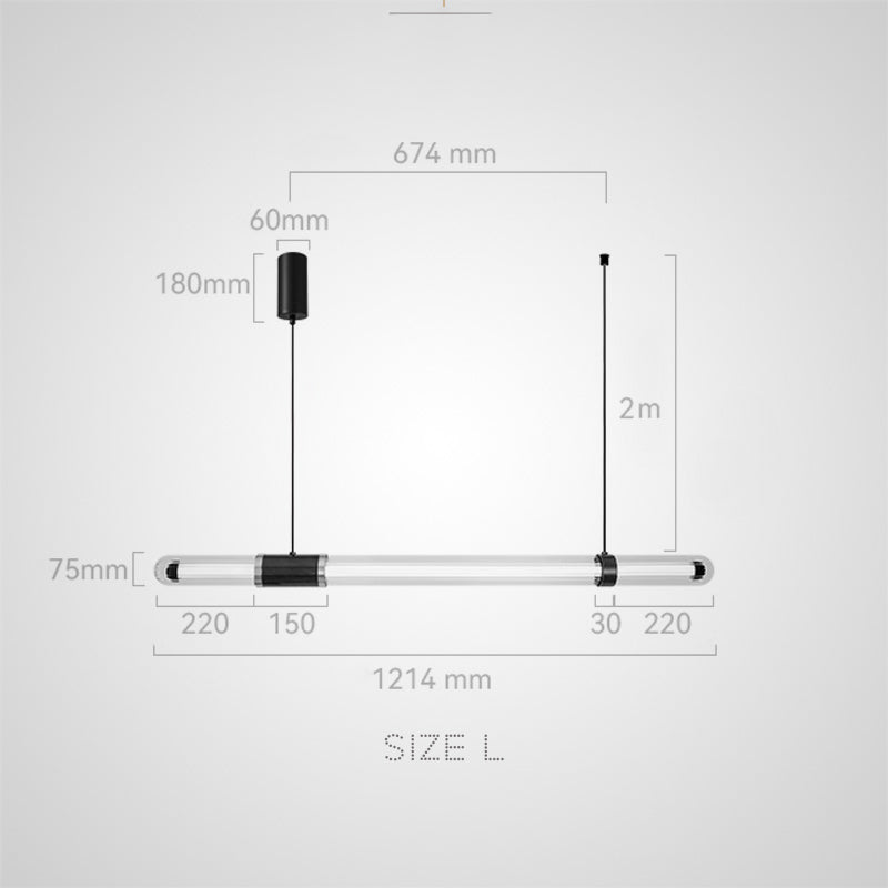 TIME TUNNEL WAVY Long lighting fixture