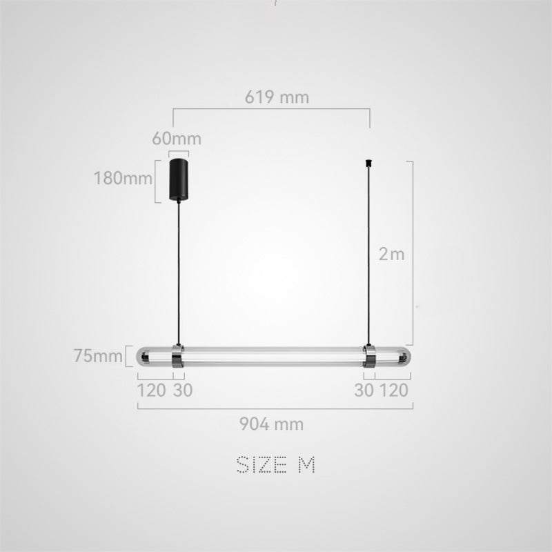 TIME TUNNEL WAVY Long lighting fixture