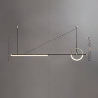 ZODIAC Long lighting fixture