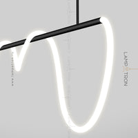 GLORIFY BLACK LONG Long lighting fixture