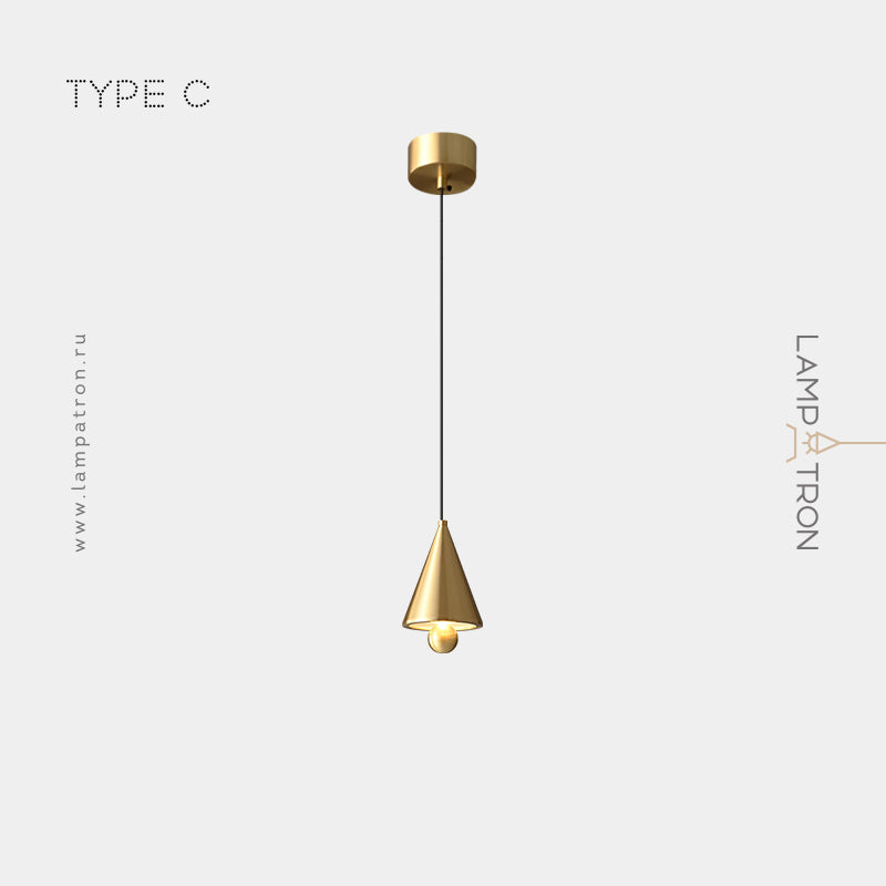 PIET CONE BRASS Pendant light