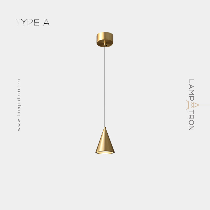 PIET CONE BRASS Pendant light